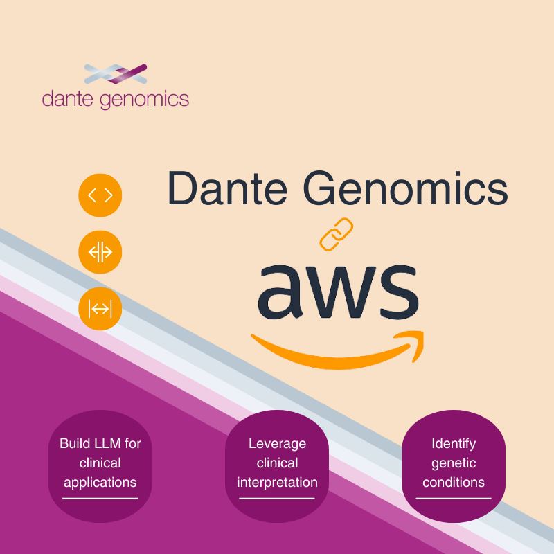 Dante Genomics partners with Amazon Web Services (AWS) to launch groundbreaking AI platform for precision medicine and clinical genomics